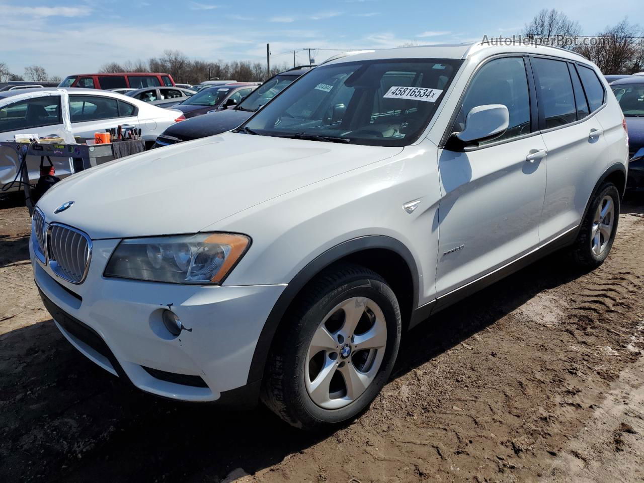 2011 Bmw X3 Xdrive28i White vin: 5UXWX5C55BL713017