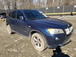 2011 Bmw X3 Xdrive28i Blue vin: 5UXWX5C55BL715043