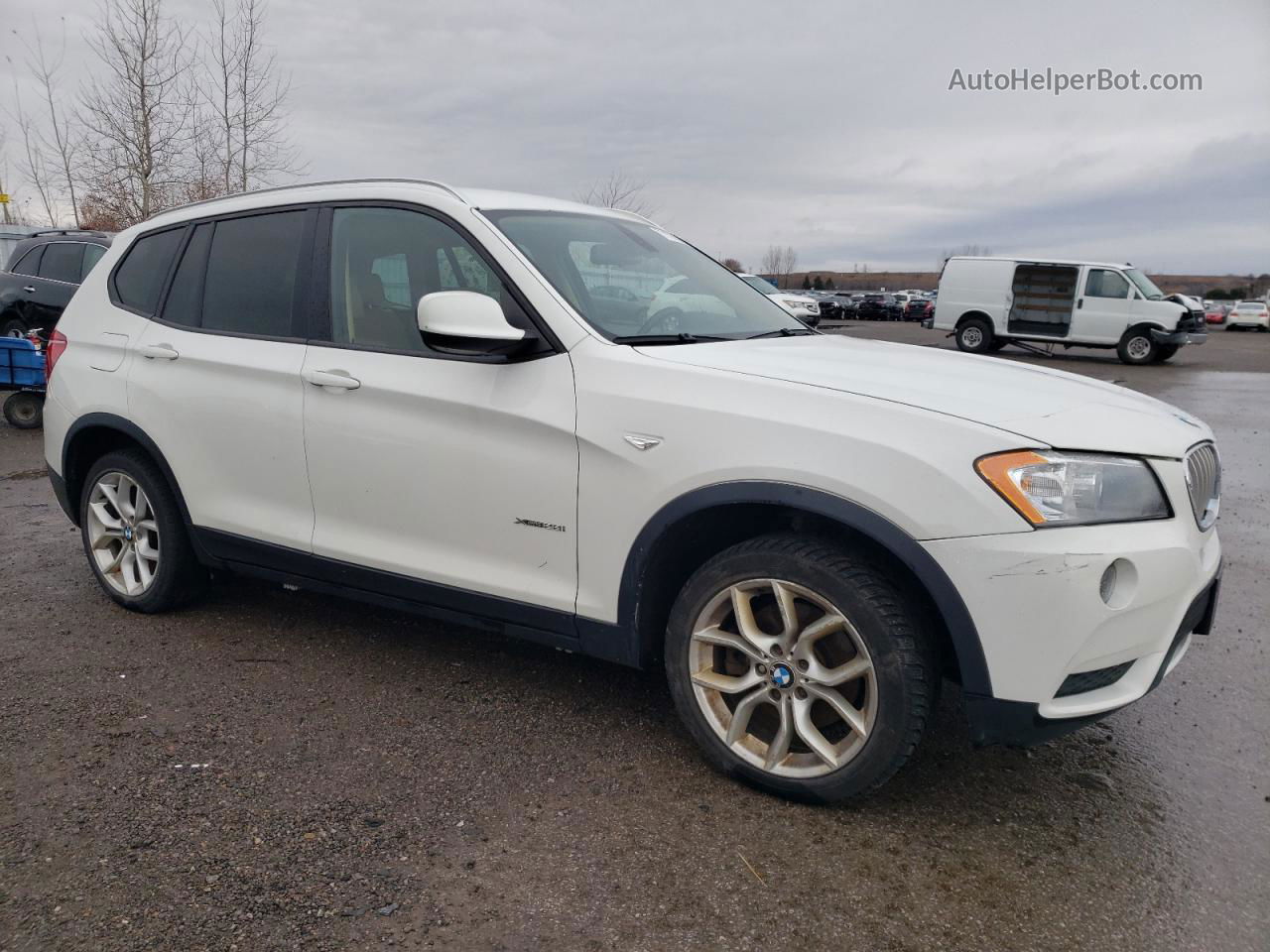 2011 Bmw X3 Xdrive28i White vin: 5UXWX5C55BLW14052