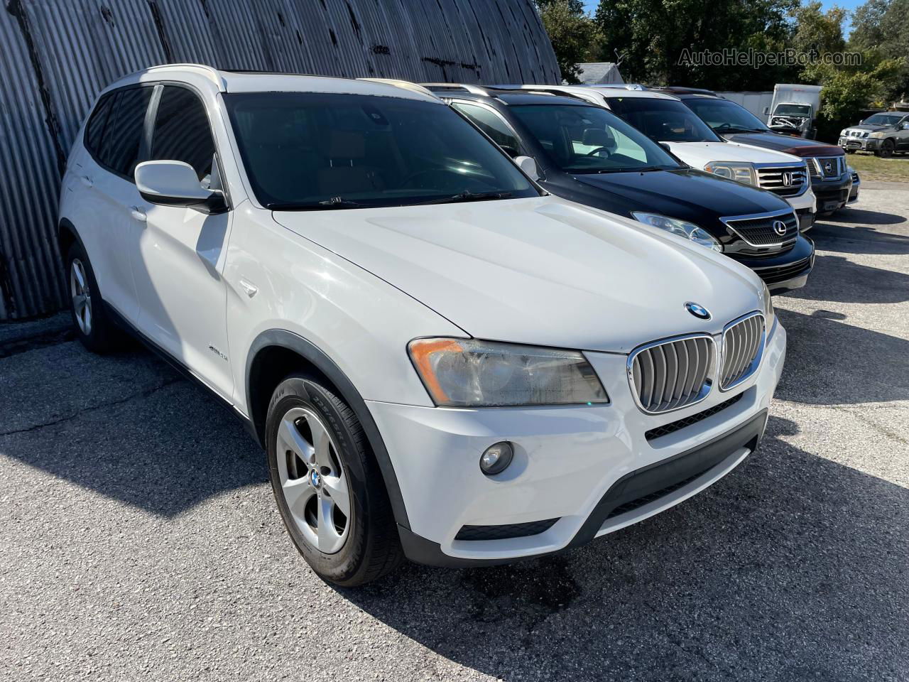 2011 Bmw X3 Xdrive28i White vin: 5UXWX5C56BL701121