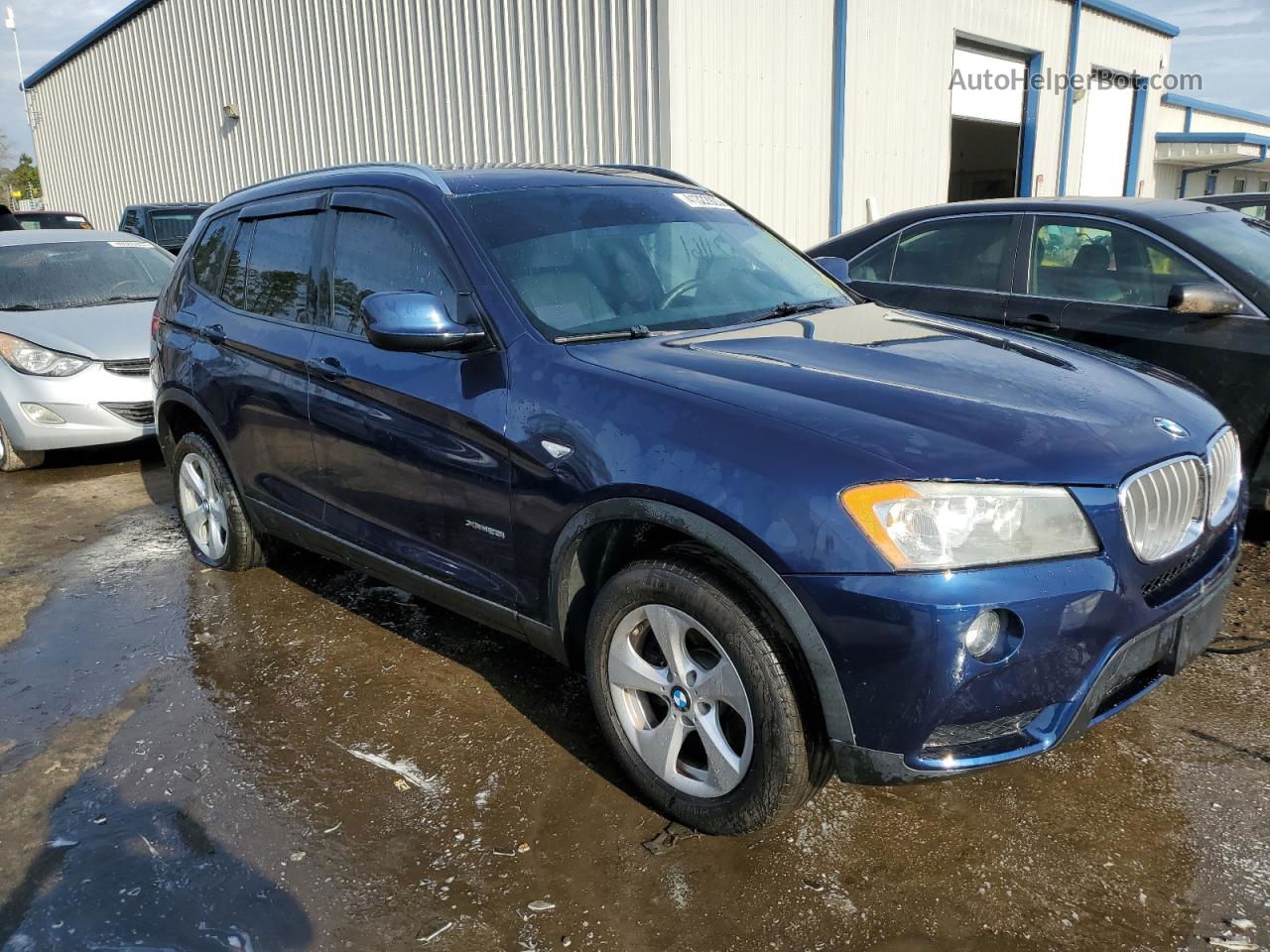 2011 Bmw X3 Xdrive28i Blue vin: 5UXWX5C56BL707744