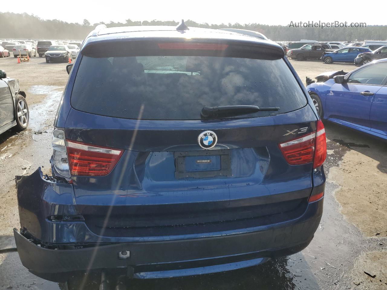 2011 Bmw X3 Xdrive28i Blue vin: 5UXWX5C56BL707744