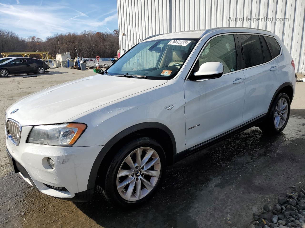 2011 Bmw X3 Xdrive28i White vin: 5UXWX5C56BL711163