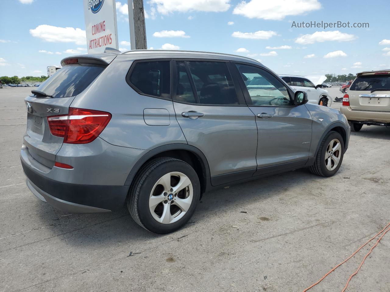 2011 Bmw X3 Xdrive28i Silver vin: 5UXWX5C56BL713835