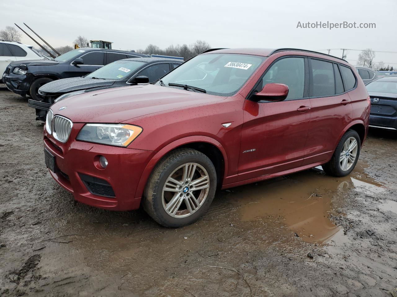 2011 Bmw X3 Xdrive28i Red vin: 5UXWX5C56BL715391