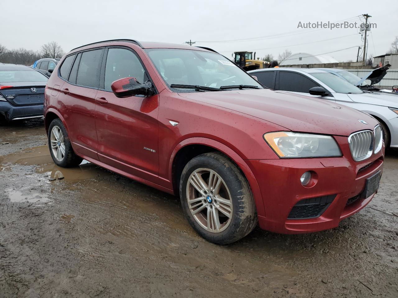 2011 Bmw X3 Xdrive28i Красный vin: 5UXWX5C56BL715391