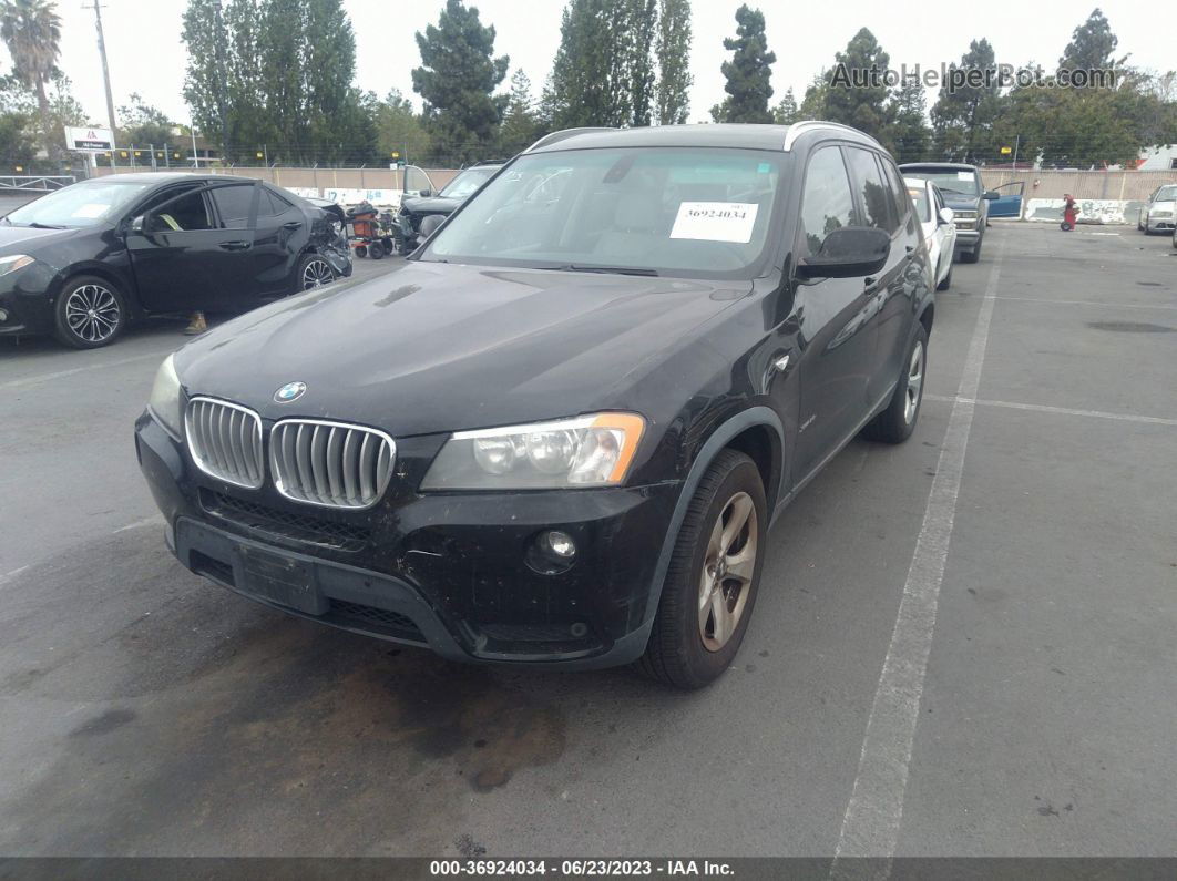 2011 Bmw X3 28i Black vin: 5UXWX5C57BL702522