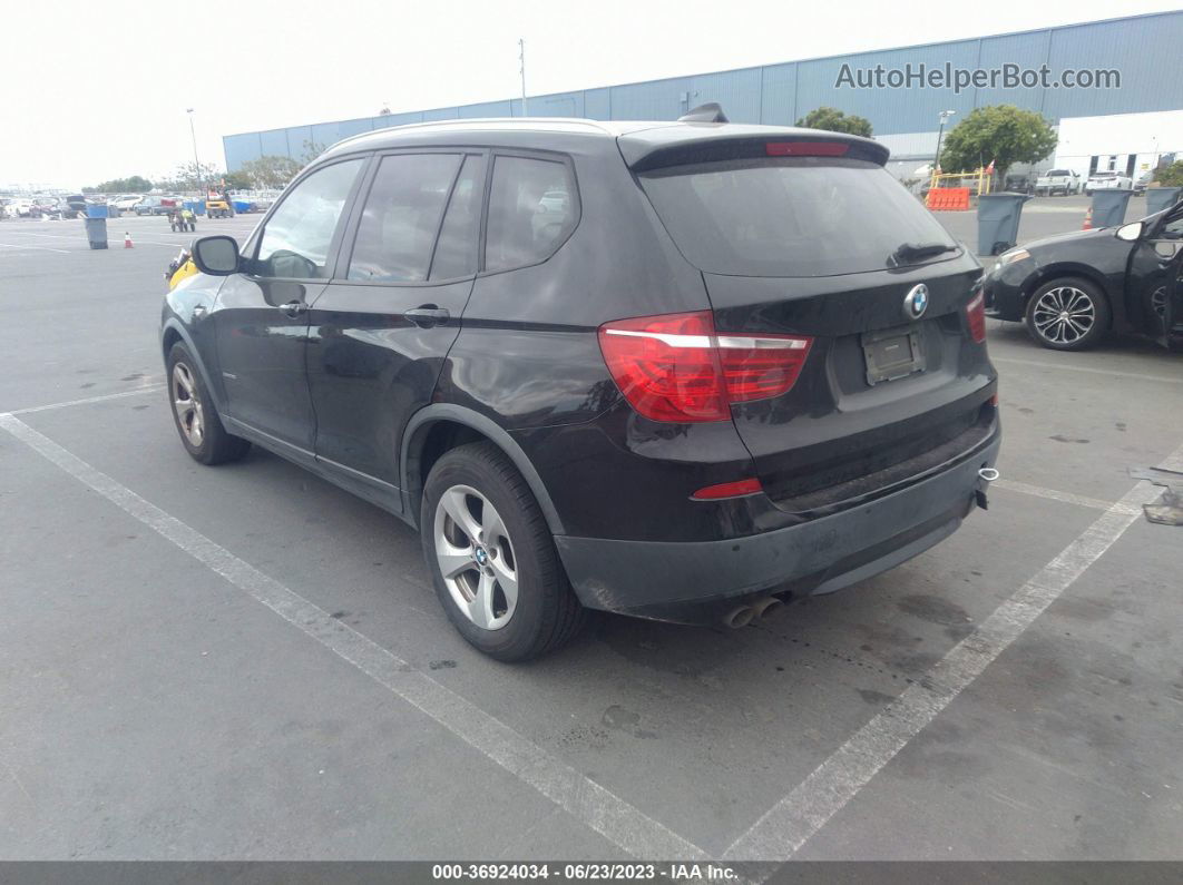 2011 Bmw X3 28i Black vin: 5UXWX5C57BL702522