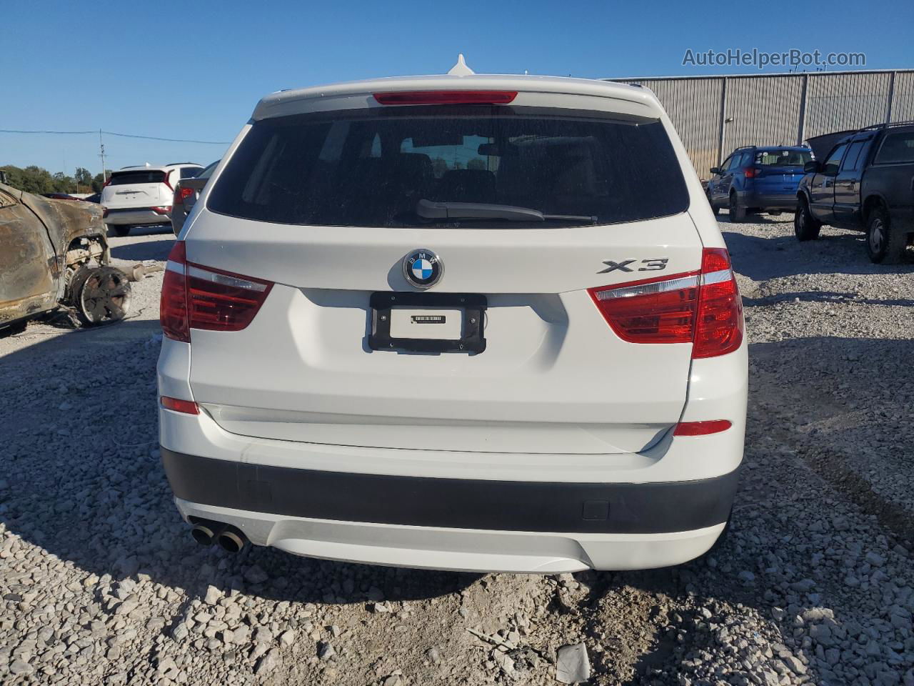 2011 Bmw X3 Xdrive28i White vin: 5UXWX5C57BL703220