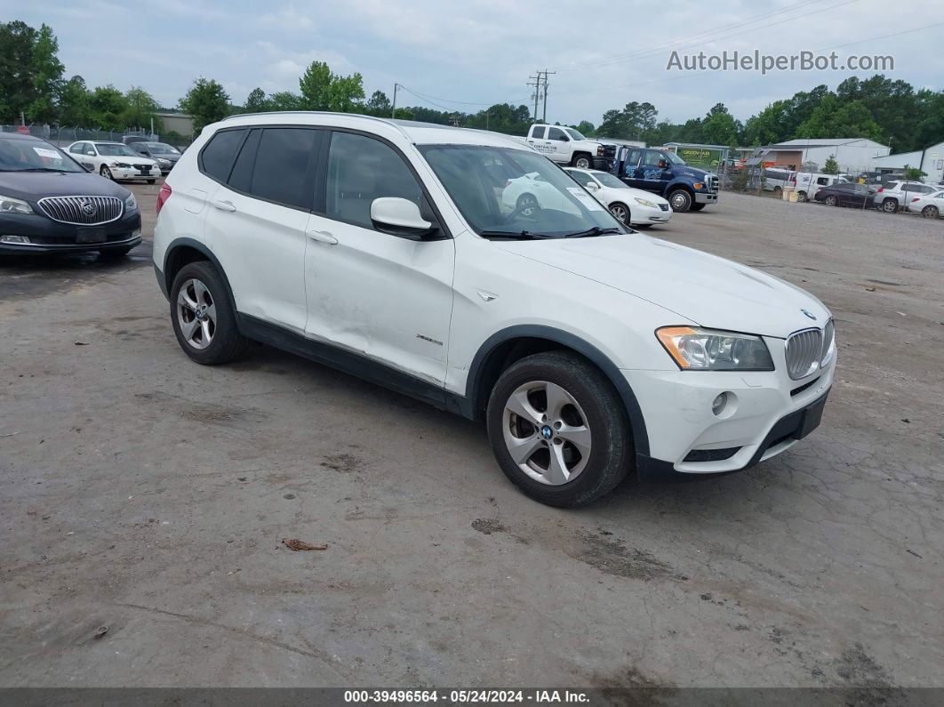 2011 Bmw X3 Xdrive28i White vin: 5UXWX5C57BL705811