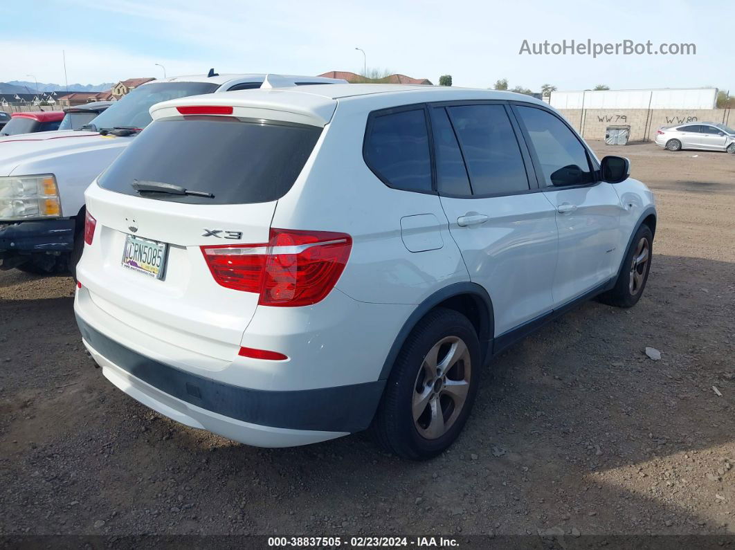 2011 Bmw X3 Xdrive28i White vin: 5UXWX5C57BL713374