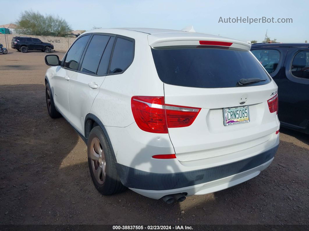 2011 Bmw X3 Xdrive28i White vin: 5UXWX5C57BL713374