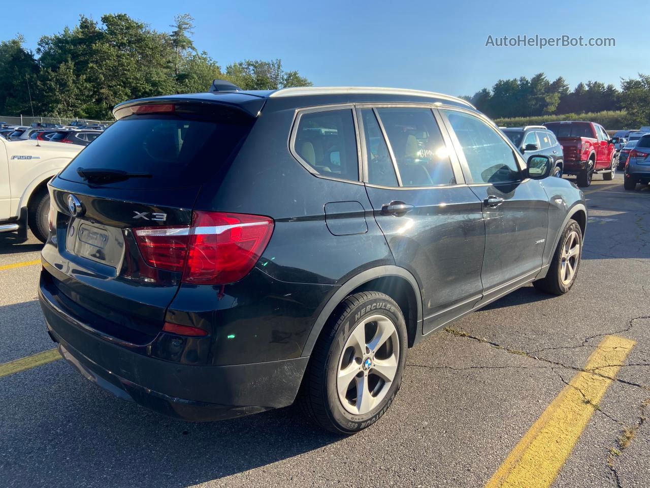 2011 Bmw X3 Xdrive28i Black vin: 5UXWX5C57BL715142