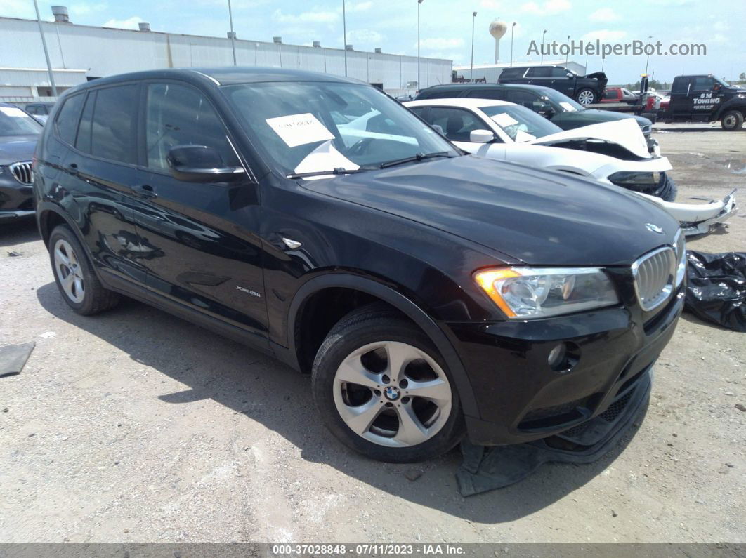 2011 Bmw X3 28i Black vin: 5UXWX5C58BL701170