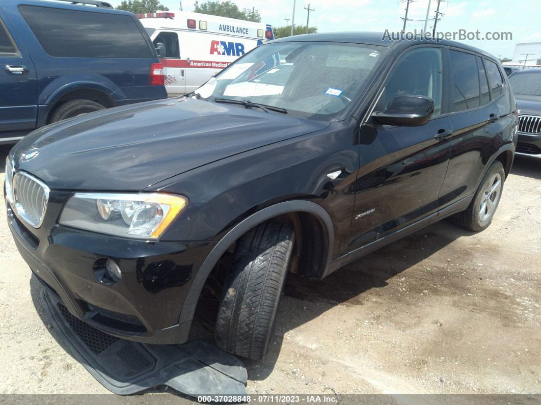 2011 Bmw X3 28i Black vin: 5UXWX5C58BL701170