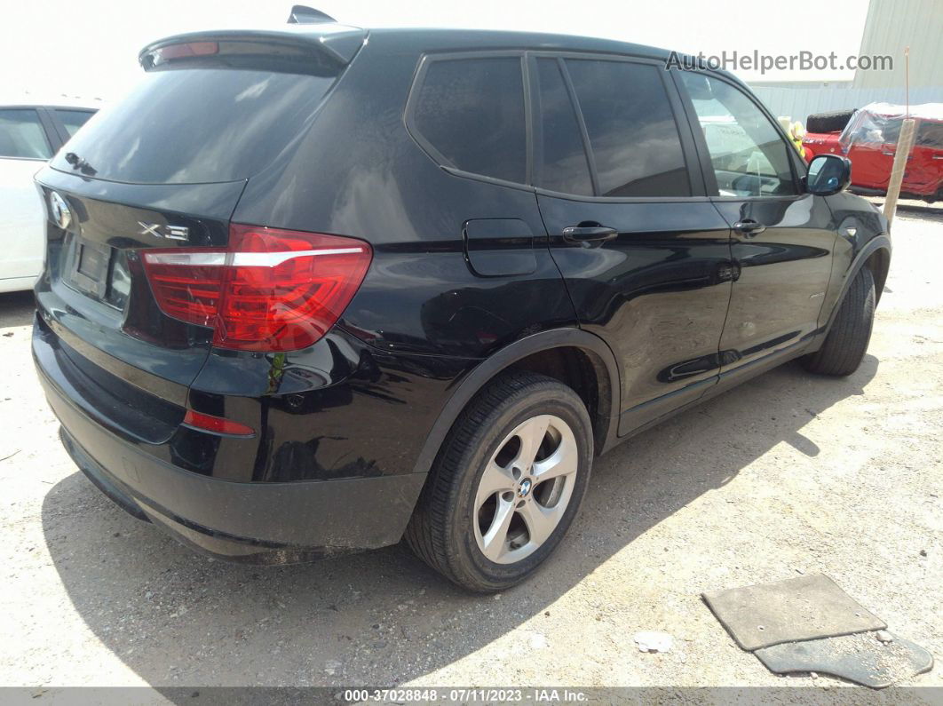 2011 Bmw X3 28i Black vin: 5UXWX5C58BL701170