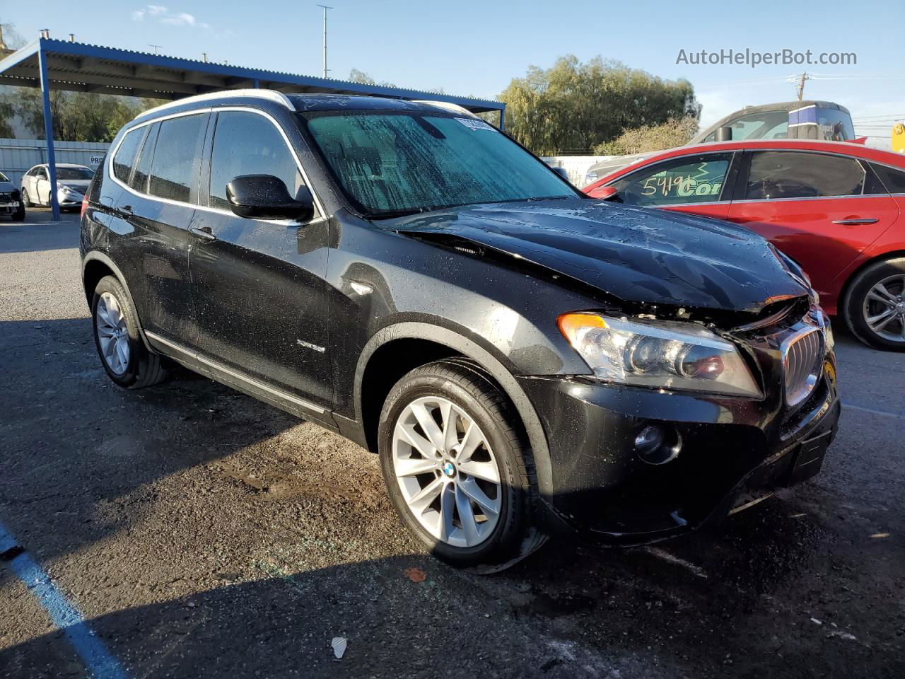 2011 Bmw X3 Xdrive28i Black vin: 5UXWX5C58BL703694