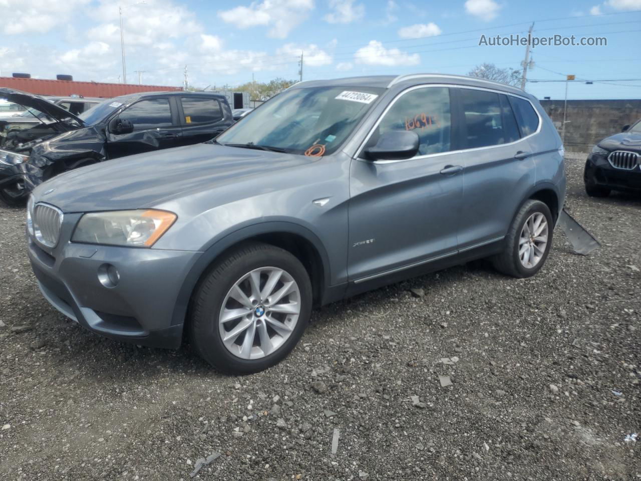 2011 Bmw X3 Xdrive28i Gray vin: 5UXWX5C58BL705302