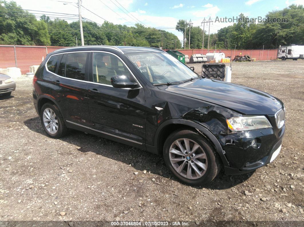 2011 Bmw X3 28i Black vin: 5UXWX5C58BL708037