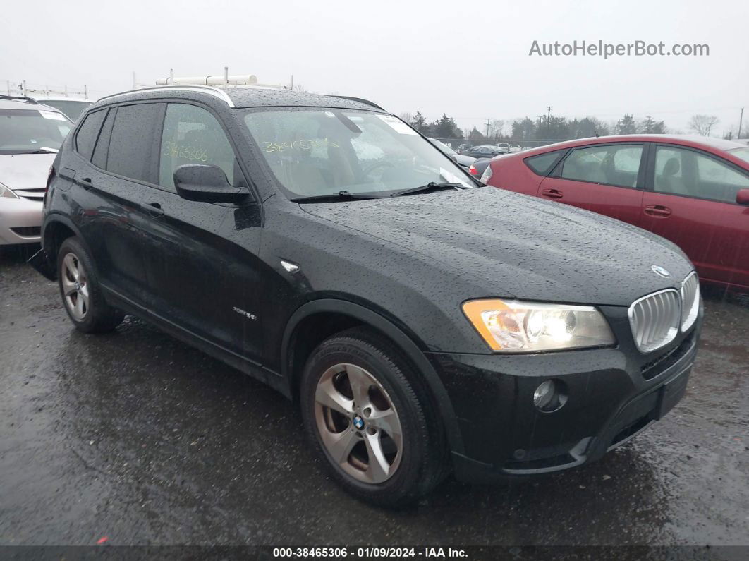 2011 Bmw X3 Xdrive28i Black vin: 5UXWX5C58BL715103