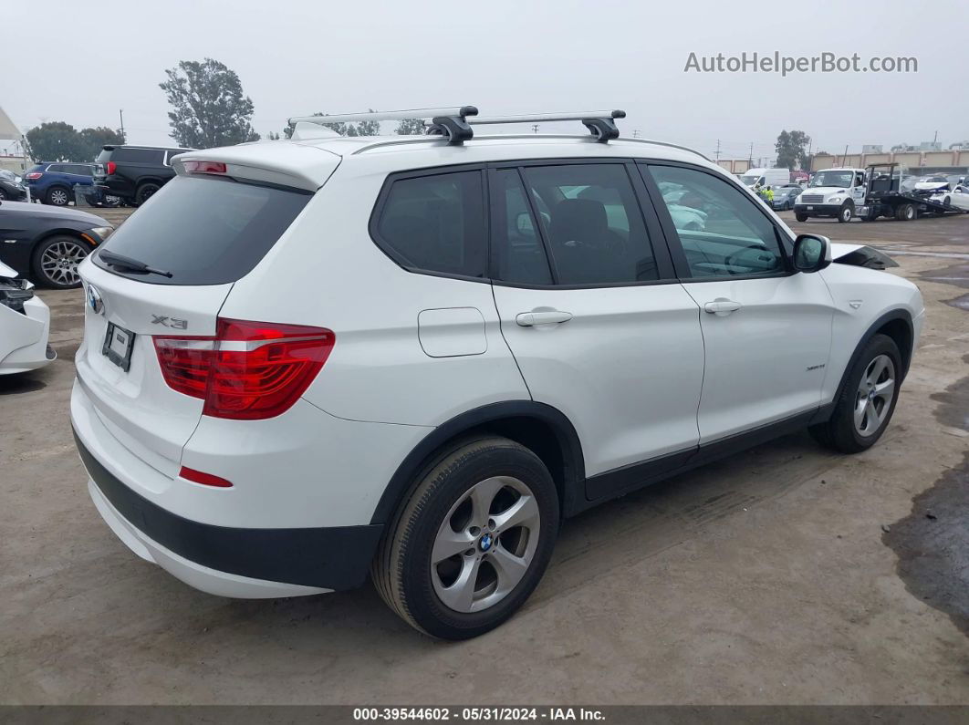 2011 Bmw X3 Xdrive28i White vin: 5UXWX5C58BL716283