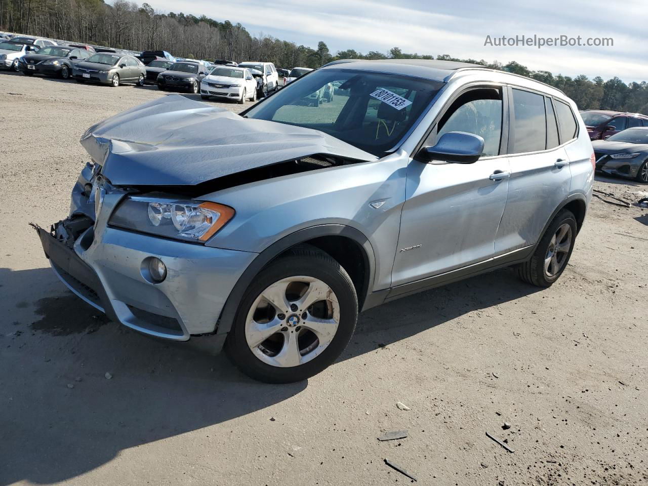 2011 Bmw X3 Xdrive28i Синий vin: 5UXWX5C58BLW14157