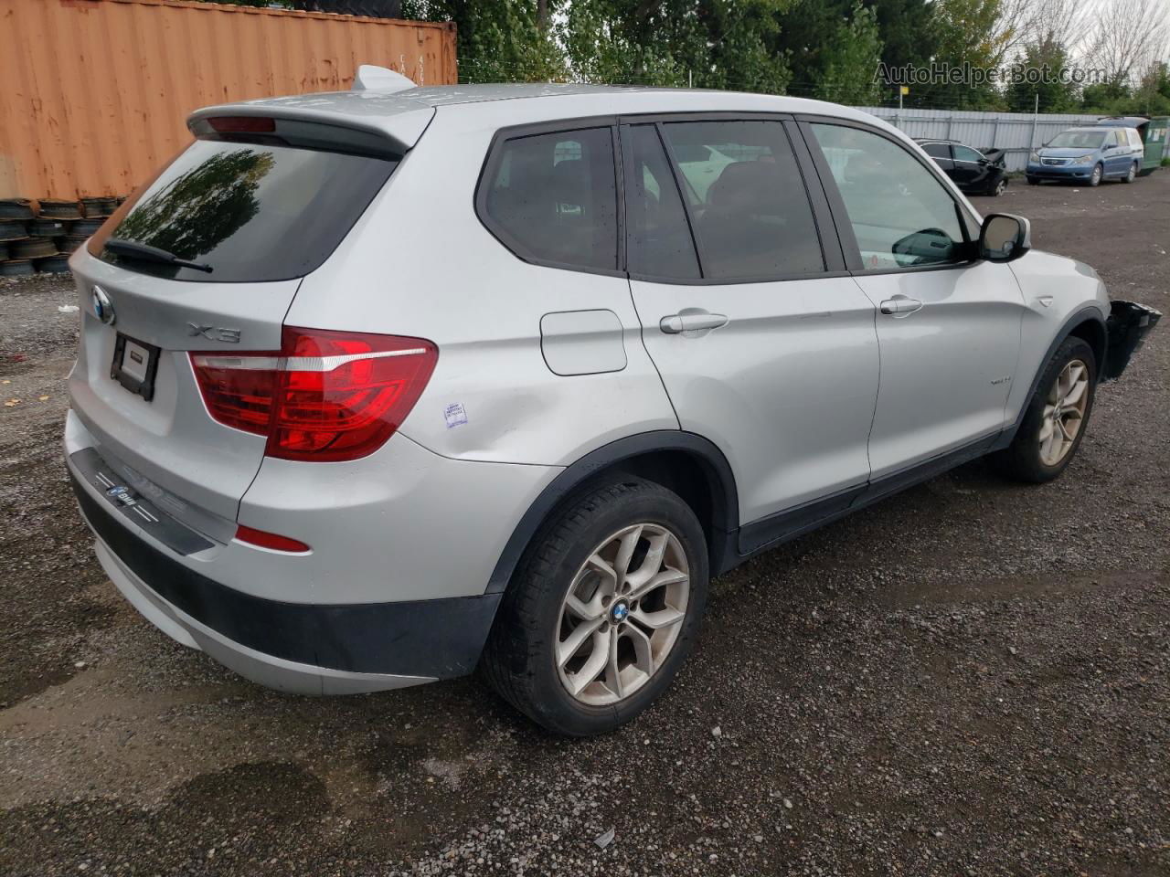 2011 Bmw X3 Xdrive28i Silver vin: 5UXWX5C58BLW14174