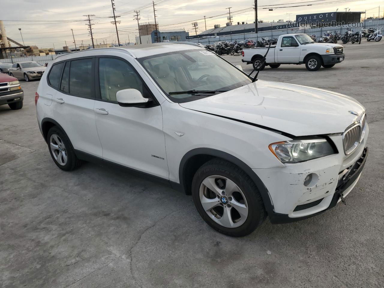 2012 Bmw X3 Xdrive28i White vin: 5UXWX5C58CL723963