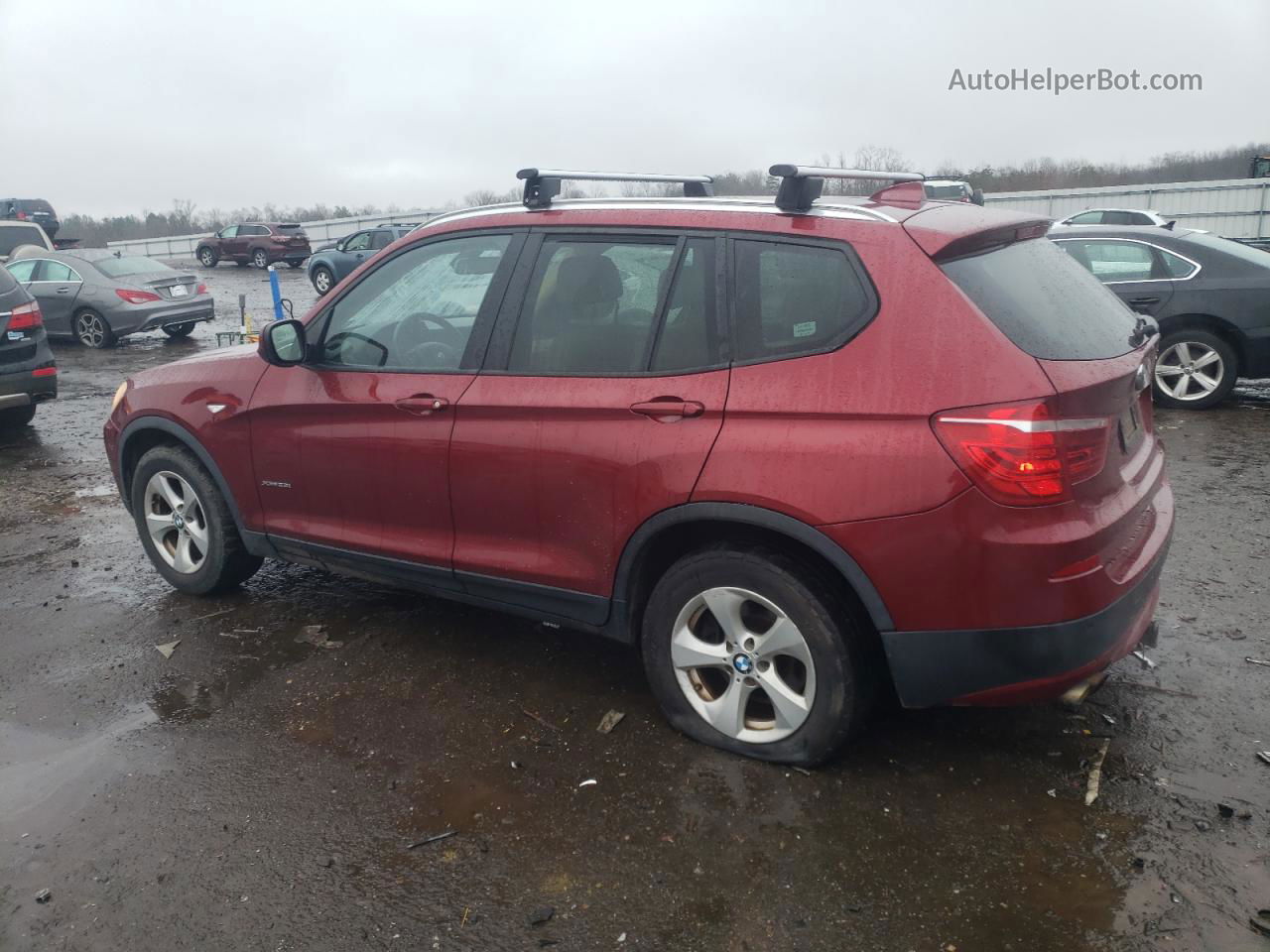 2011 Bmw X3 Xdrive28i Бордовый vin: 5UXWX5C59BL703719