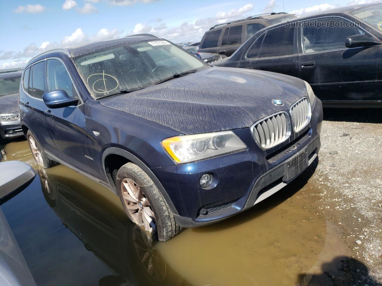 2011 Bmw X3 Xdrive28i Blue vin: 5UXWX5C59BL703882