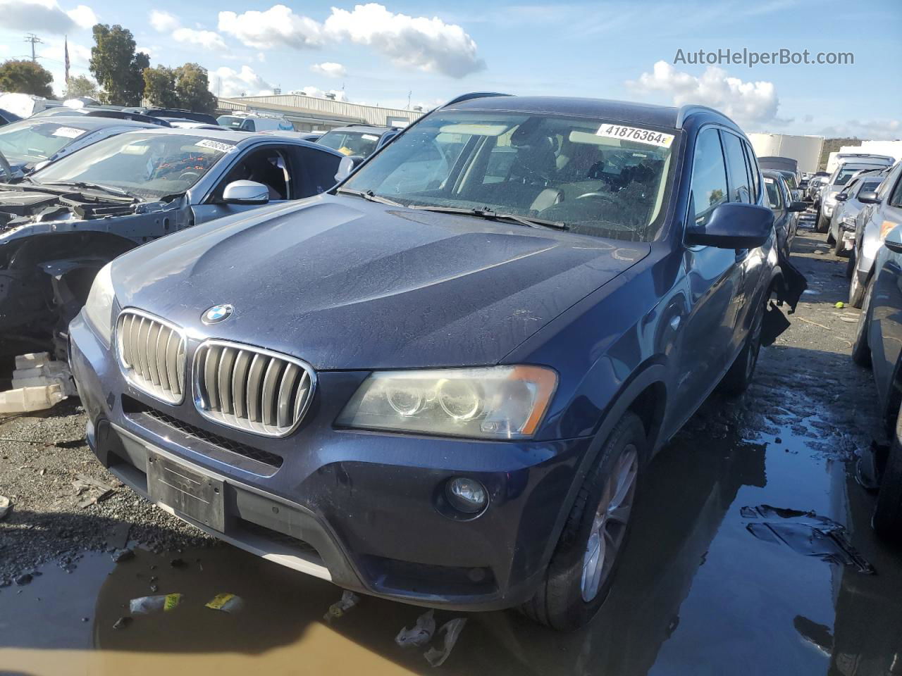 2011 Bmw X3 Xdrive28i Синий vin: 5UXWX5C59BL703882