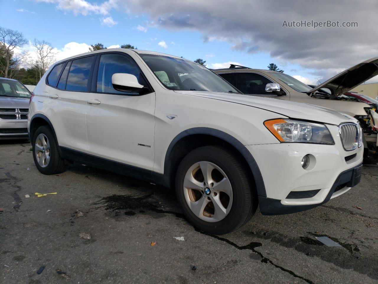 2011 Bmw X3 Xdrive28i White vin: 5UXWX5C59BL707303