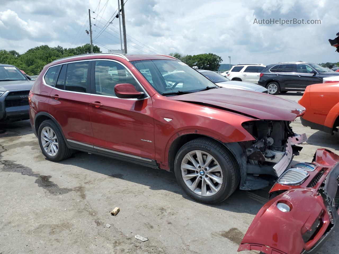 2011 Bmw X3 Xdrive28i Burgundy vin: 5UXWX5C59BL709083