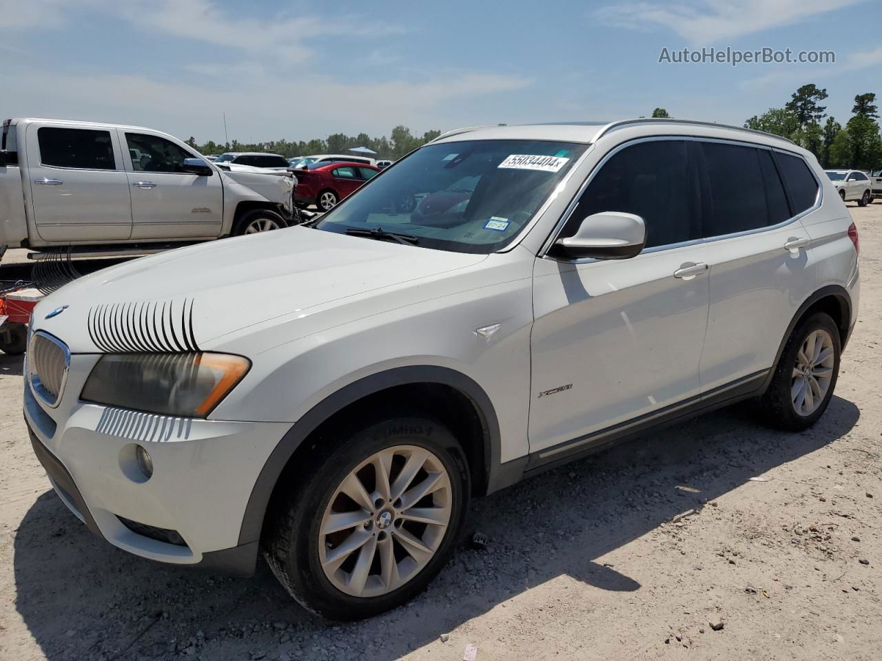 2011 Bmw X3 Xdrive28i White vin: 5UXWX5C59BL711111