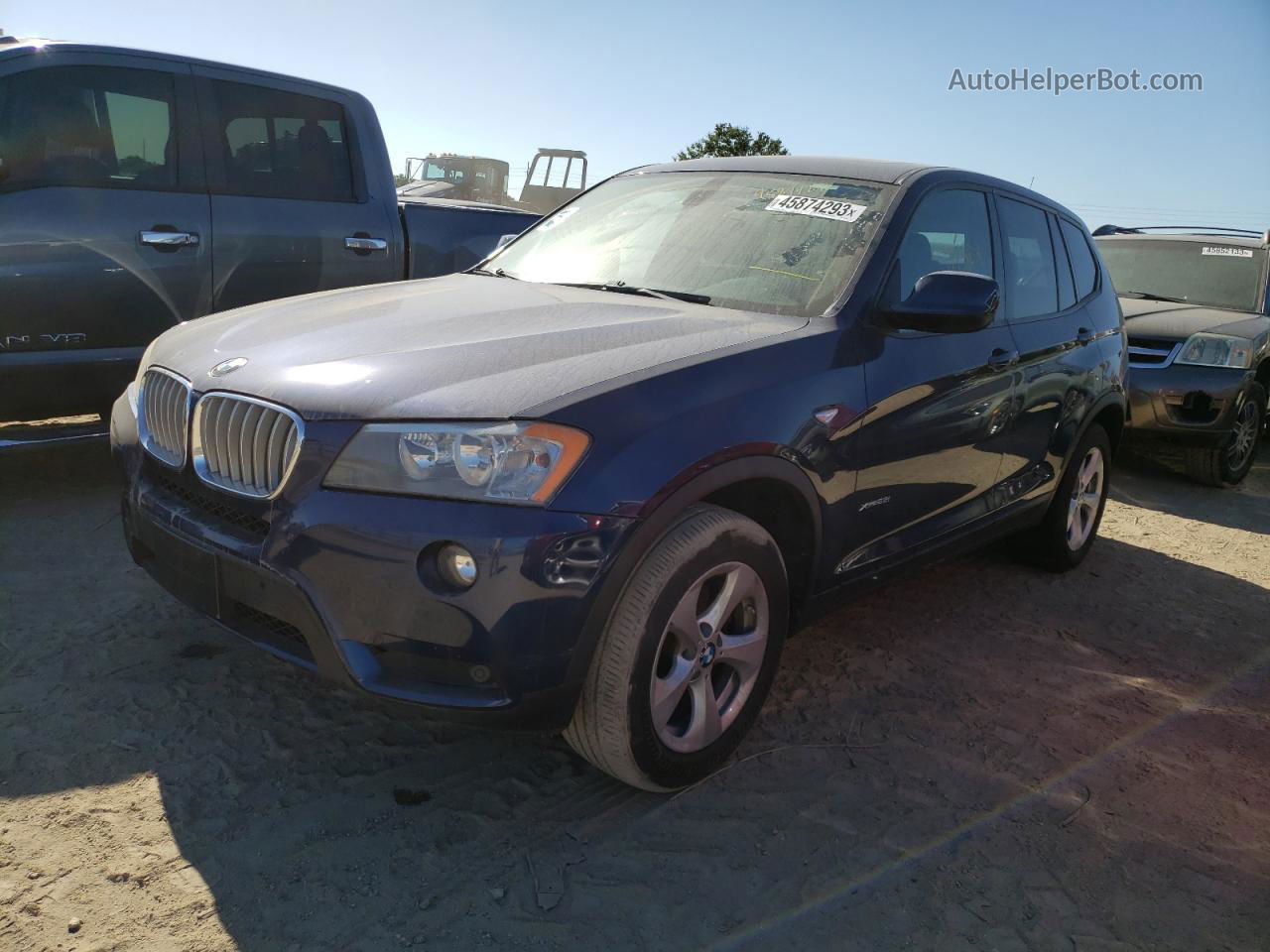 2011 Bmw X3 Xdrive28i Blue vin: 5UXWX5C59BL711996