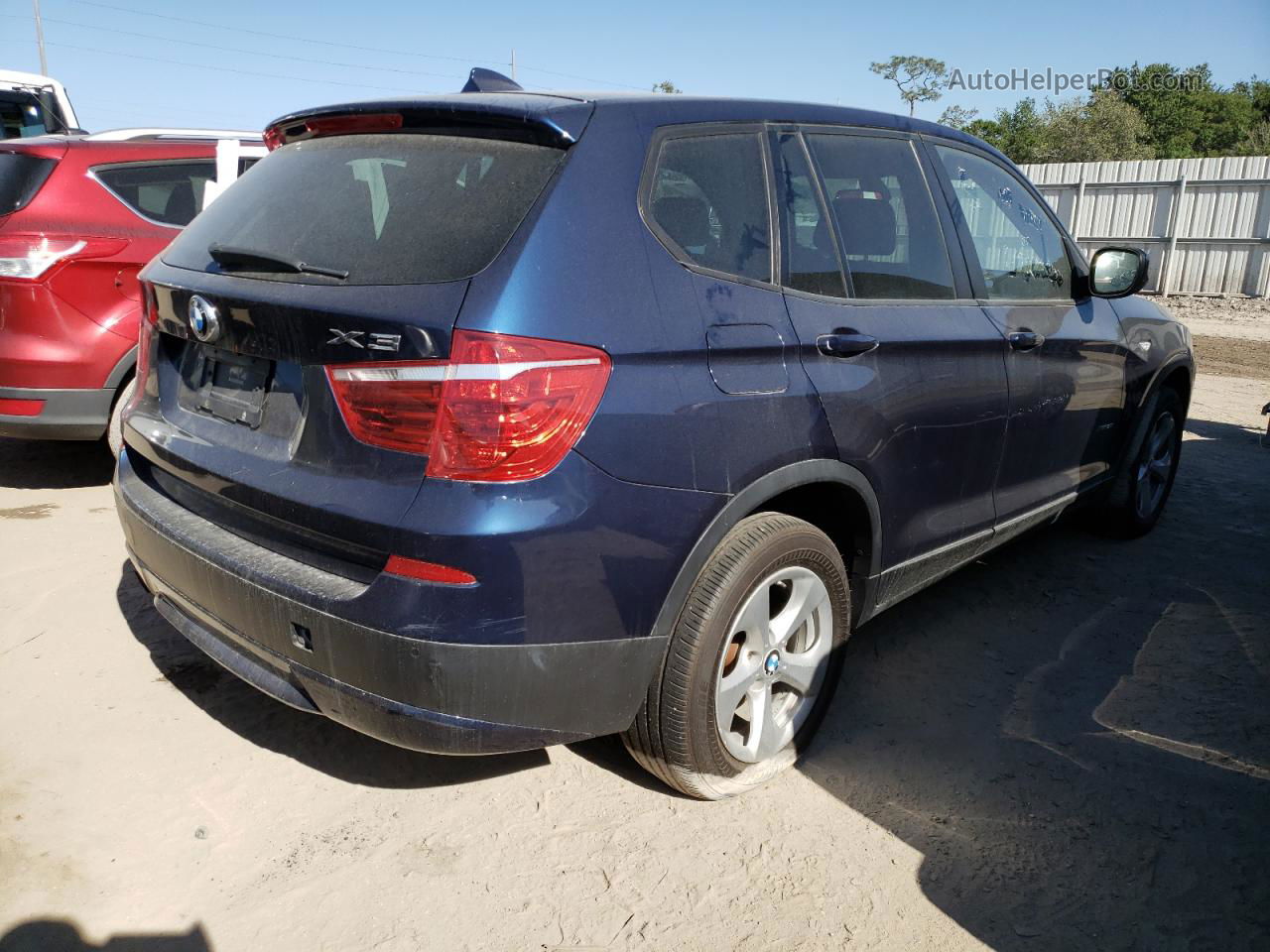 2011 Bmw X3 Xdrive28i Blue vin: 5UXWX5C59BL711996