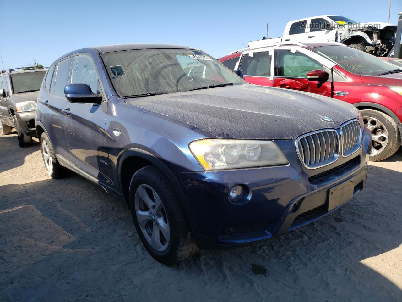 2011 Bmw X3 Xdrive28i Blue vin: 5UXWX5C59BL711996