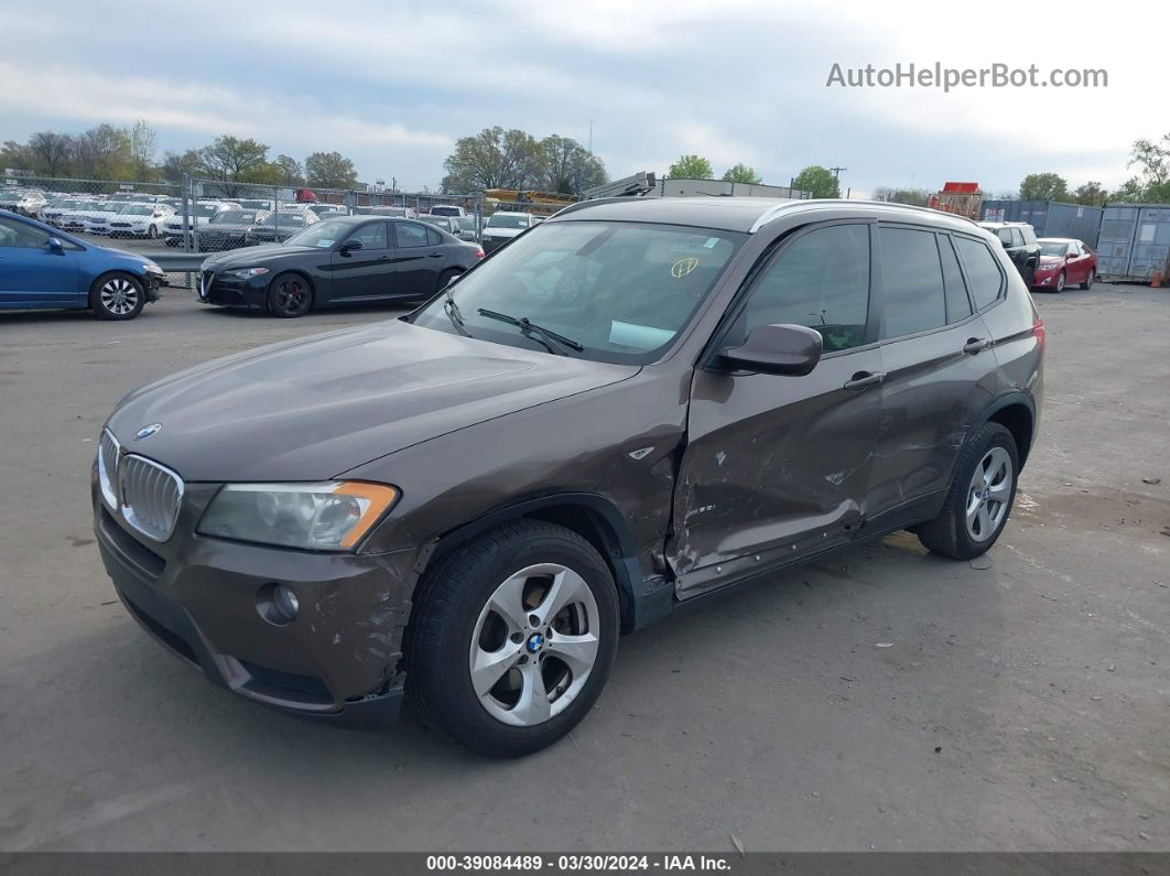 2011 Bmw X3 Xdrive28i Brown vin: 5UXWX5C59BL715174