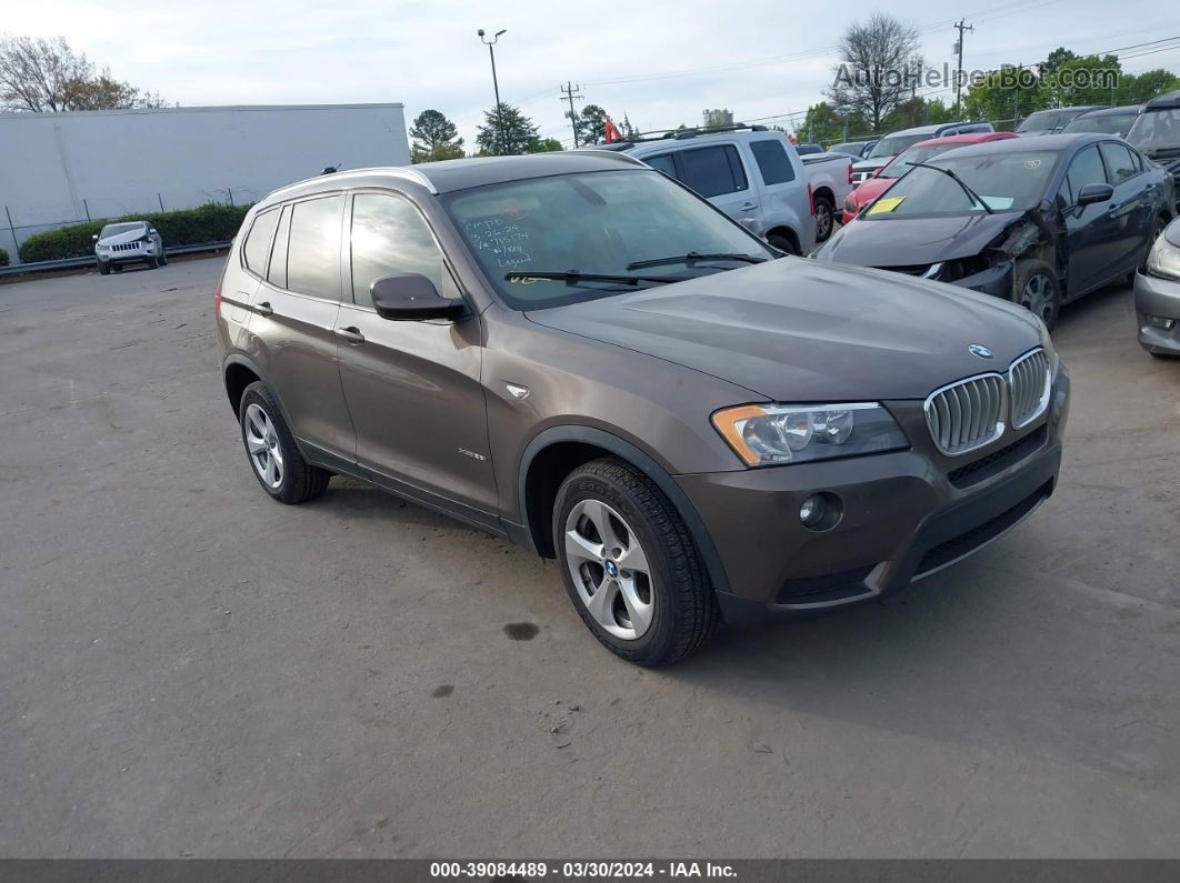 2011 Bmw X3 Xdrive28i Brown vin: 5UXWX5C59BL715174