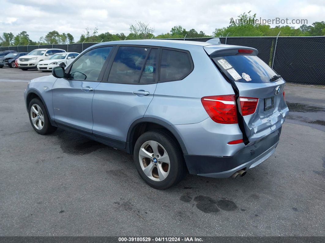 2011 Bmw X3 Xdrive28i Light Blue vin: 5UXWX5C5XBL700229