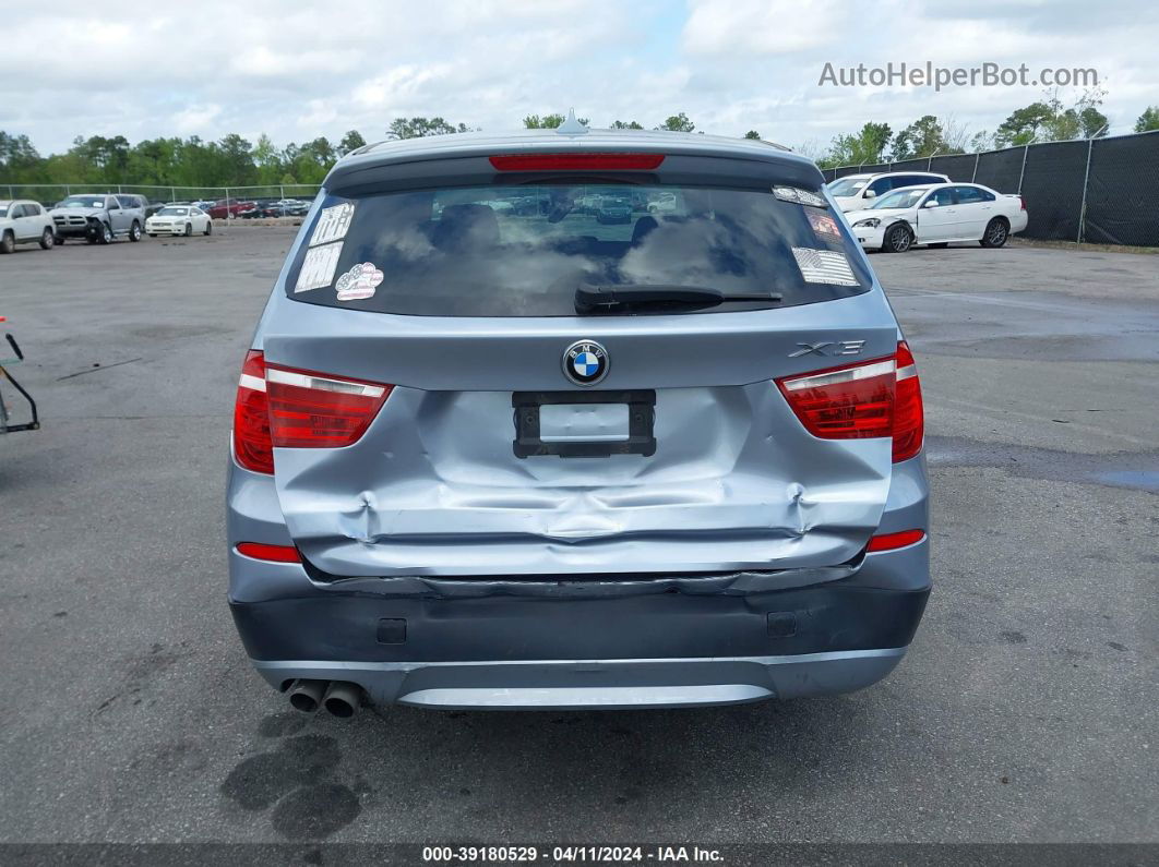 2011 Bmw X3 Xdrive28i Light Blue vin: 5UXWX5C5XBL700229