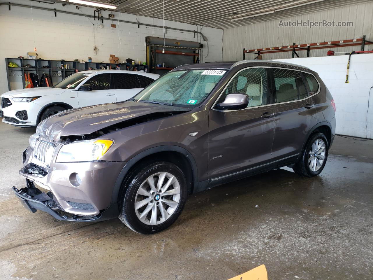 2011 Bmw X3 Xdrive28i Brown vin: 5UXWX5C5XBL702367