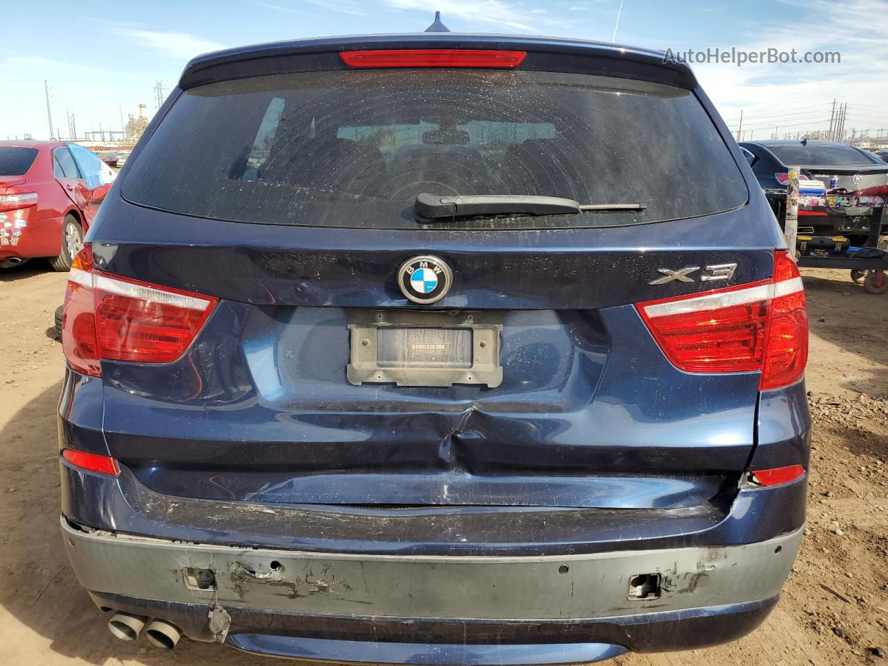 2011 Bmw X3 Xdrive28i Blue vin: 5UXWX5C5XBL703809