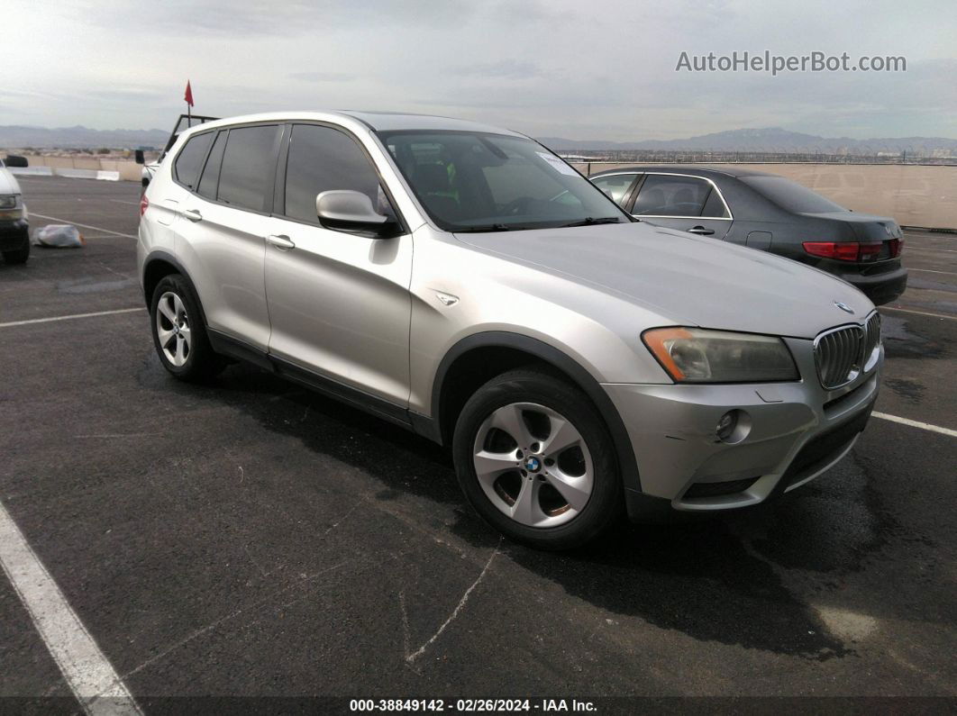 2011 Bmw X3 Xdrive28i Silver vin: 5UXWX5C5XBL704605