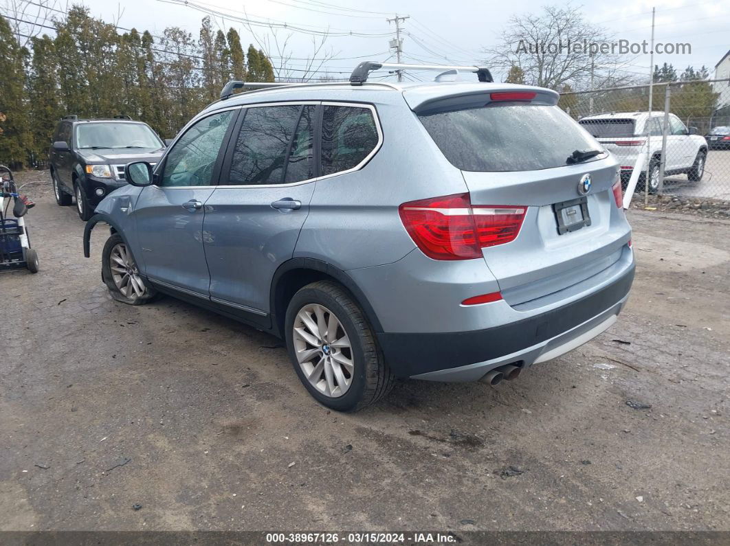 2011 Bmw X3 Xdrive28i Blue vin: 5UXWX5C5XBL707875