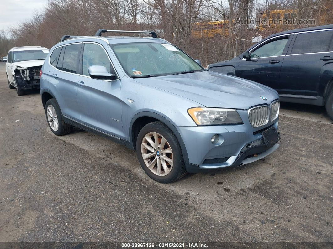 2011 Bmw X3 Xdrive28i Blue vin: 5UXWX5C5XBL707875