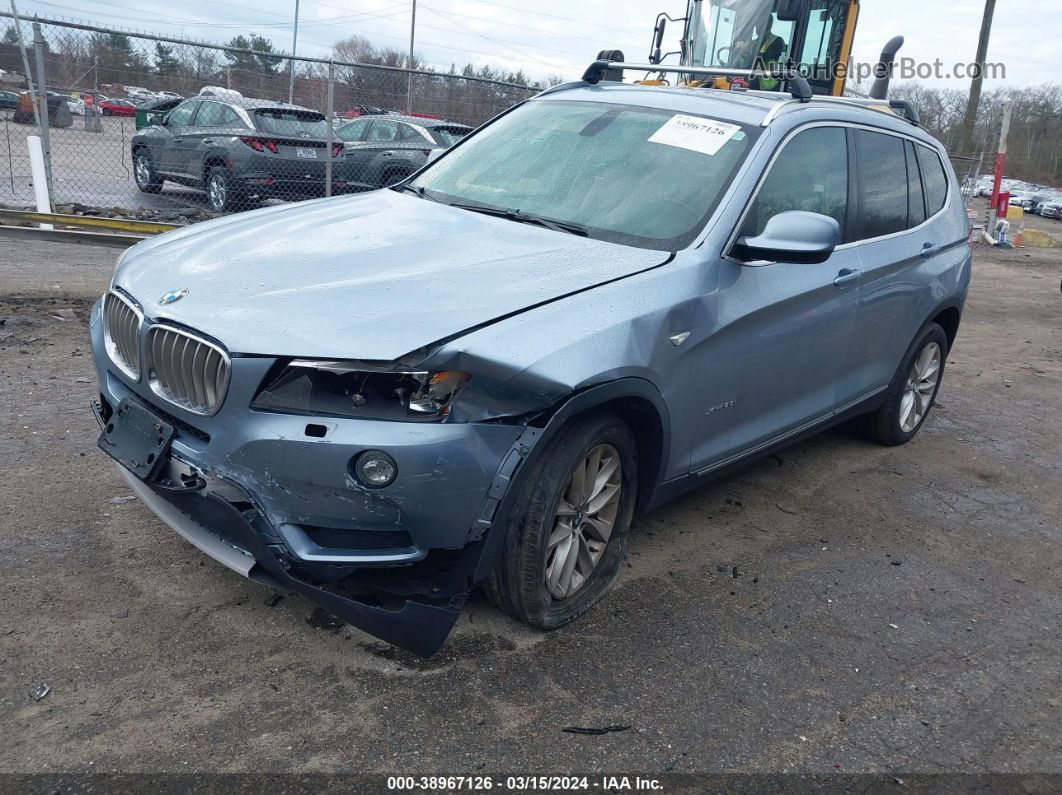 2011 Bmw X3 Xdrive28i Синий vin: 5UXWX5C5XBL707875