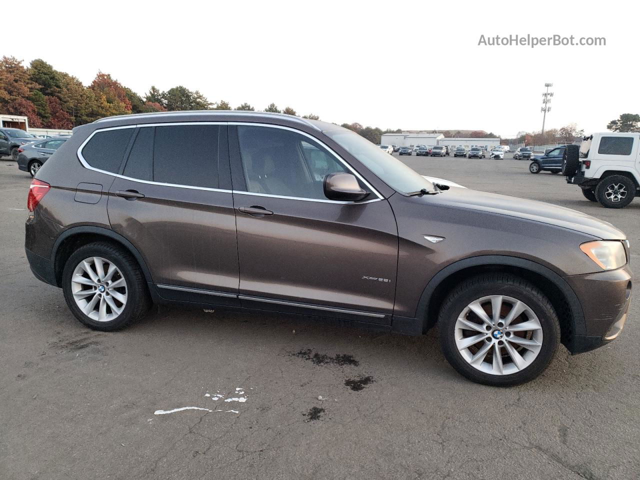 2011 Bmw X3 Xdrive28i Brown vin: 5UXWX5C5XBL711392