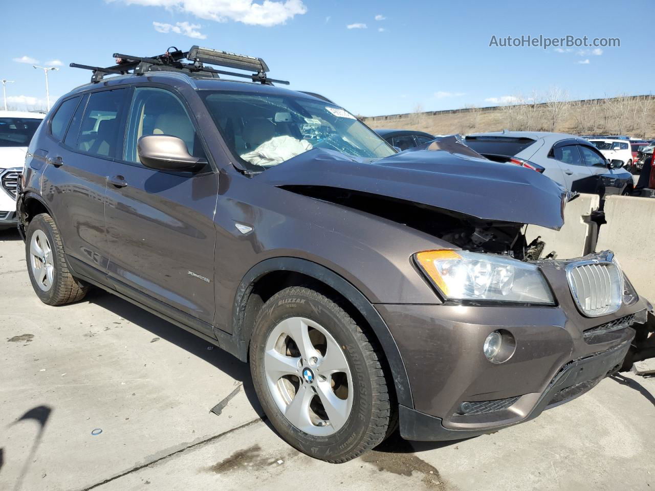 2011 Bmw X3 Xdrive28i Brown vin: 5UXWX5C5XBL711473