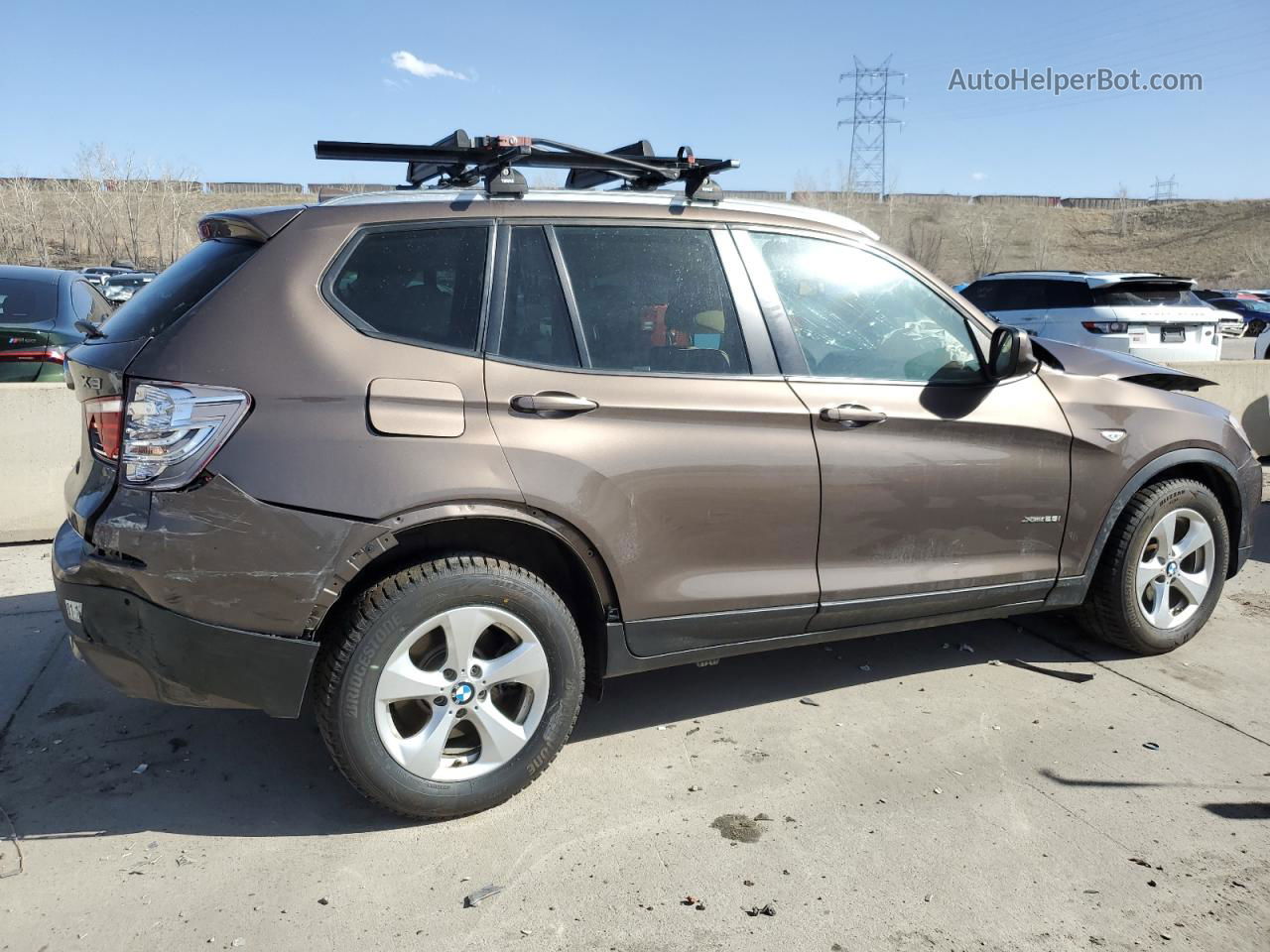 2011 Bmw X3 Xdrive28i Brown vin: 5UXWX5C5XBL711473